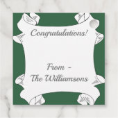 Prachtige Oranje Rode Tulp Bedankjes Labels (Achterkant)