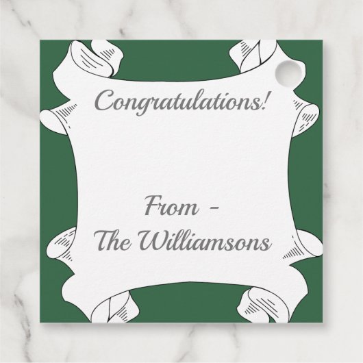 Prachtige Oranje Rode Tulp Bedankjes Labels (Achterkant)