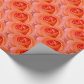 Prachtige Oranje Roos Knop Cadeaupapier (Hoek)