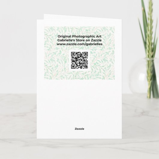 Prachtige Oranje Roos met   Kunststof Nota Kaart (Achterkant)