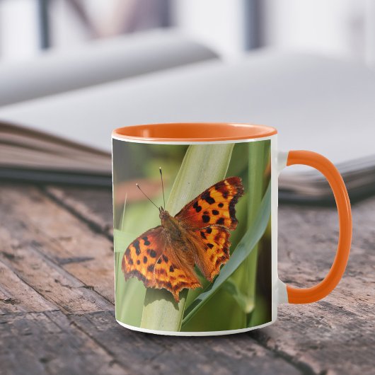 Prachtige Oranje satyr comma Butterfly Mok