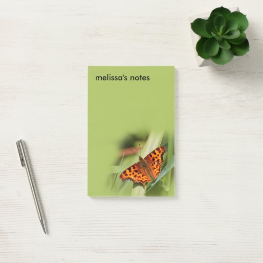 Prachtige Oranje satyr comma Butterfly Post-it® Notes (Kantoor)