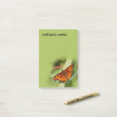 Prachtige Oranje satyr comma Butterfly Post-it® Notes (Op bureau)