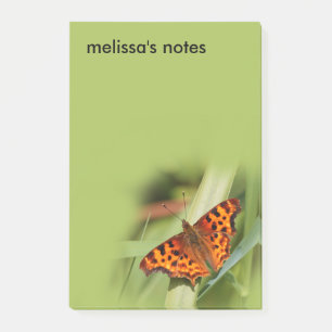 Prachtige Oranje satyr comma Butterfly Post-it® Notes