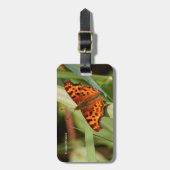 Prachtige Oranje Satyr Komma Vlinder Bagagelabel (Voorkant verticaal)