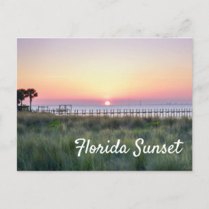 Prachtige Oranje soonskelk van Florida Briefkaart