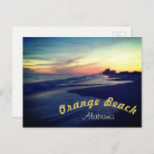 Prachtige Oranje strand Sunset Briefkaart (Voorkant / Achterkant)