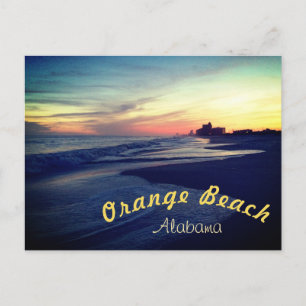 Prachtige Oranje strand Sunset Briefkaart