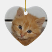 Prachtige Oranje tablet Kitten Keramisch Ornament (Achterkant)