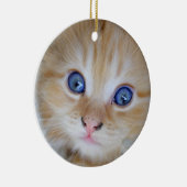 Prachtige Oranje tablet Kitten Keramisch Ornament (Rechts)