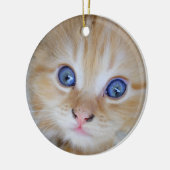 Prachtige Oranje tablet Kitten Keramisch Ornament (Links)