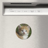 Prachtige Oranje tablet Kitten Magneet (Insitu (Vaatwasser))