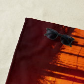 Prachtige Oranje zonnebank Strandlaken (In situ)