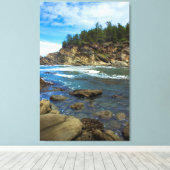 Prachtige Oregon Coast Ocean Wall Art Canvas Afdruk (Insitu (Houten vloer))