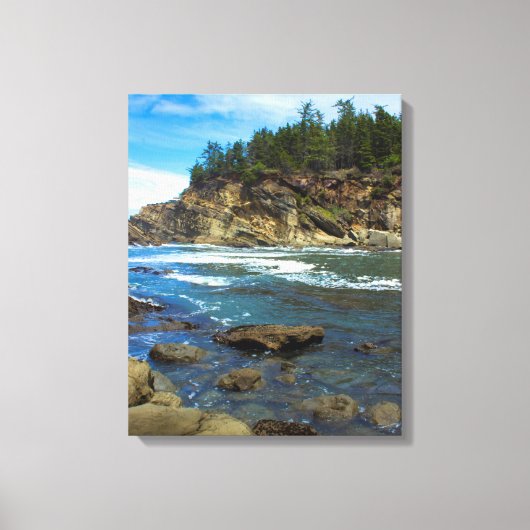 Prachtige Oregon Coast Ocean Wall Art Canvas Afdruk (Voorkant)
