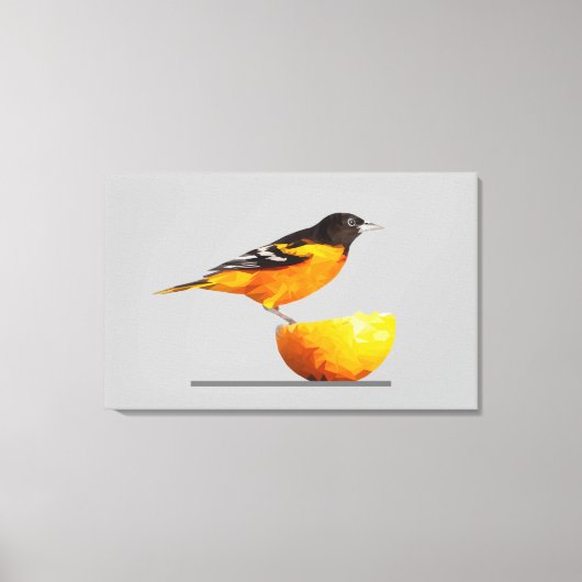 Prachtige Oriole-/Oranje minimalistische Canvas-ku Canvas Afdruk (Voorkant)