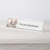 Prachtige orst Accent Owl Personal Bureau Naambordje (Voorkant)