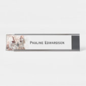 Prachtige orst Accent Owl Personal Bureau Naambordje (Voorkant)