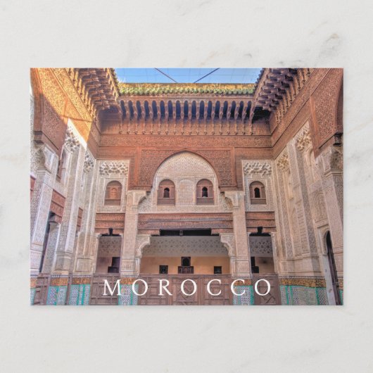 Prachtige oude Marrakesh Medina-architectuur Briefkaart (Voorkant)