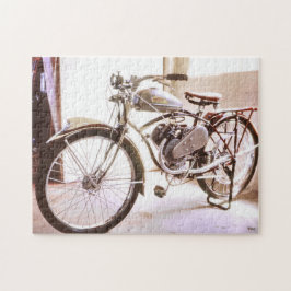 Prachtige oude motorfiets legpuzzel