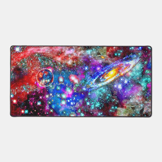 Prachtige overvolle Cosmos Desk Mat (Voorkant)