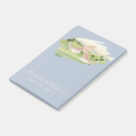 Prachtige OWLS-bruiloft Post-it® Notes (Schuin)