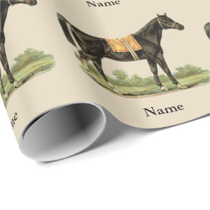Prachtige Paard Art Gift Wrap Gepersonaliseerd Cadeaupapier