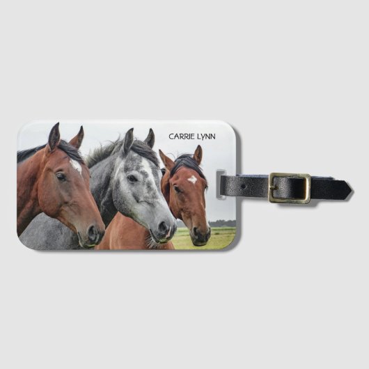 Prachtige paarden Aangepast Bagagelabel (Voorkant (horizontaal))