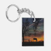 Prachtige paarden in de Sleutelhanger van de Zuidw (Voorkant Links)