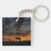 Prachtige paarden in de Sleutelhanger van de Zuidw (Achterkant)