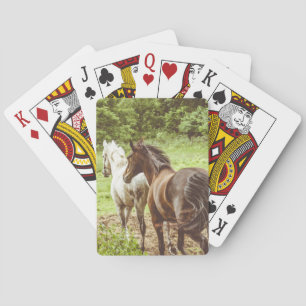 Prachtige paarden Rustisch Boerderij Pokerkaarten