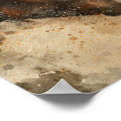 Prachtige paardenhoofd waterverf schilderij poster (Hoek)