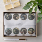 Prachtige paardenhoofden in een cirkel tissuepapier (Geschenk)