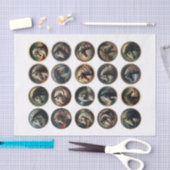 Prachtige paardenhoofden in een cirkel tissuepapier (Craft)