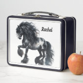 Prachtige paardenmetalen lunchbox (In situ)
