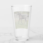 Prachtige paardenprancing in een veld glas (Achterkant)
