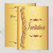 Prachtige paars en sinaasappels in goudwinning kaart (Voorkant / Achterkant)