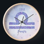 Prachtige Paars voor behendige hematologische doel<br><div class="desc">Deze  paarse en lavender Laagklok kenmerkt je astrologisch teken van de Zodiac in een mooie glans zoals de constellaties. Pas dit schattige geschenk met jouw naam in krullend manuscript voor iemand met een late verjaardag van September of vroege van Oktober aan.</div>