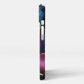 Prachtige paarse Alcohol Art Girly Gold iPhone Hoesje (Linkerkant)