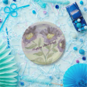 Prachtige Paarse aquarel Papieren Bordje (Feest)