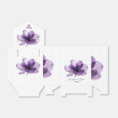 Prachtige Paarse bloemenbruiloft Bedankdoosjes (Uitgevouwen)