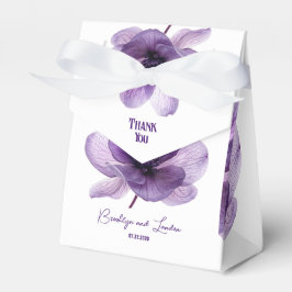 Prachtige Paarse bloemenbruiloft Bedankdoosjes