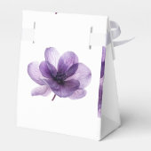 Prachtige Paarse bloemenbruiloft Bedankdoosjes (Achterkant)