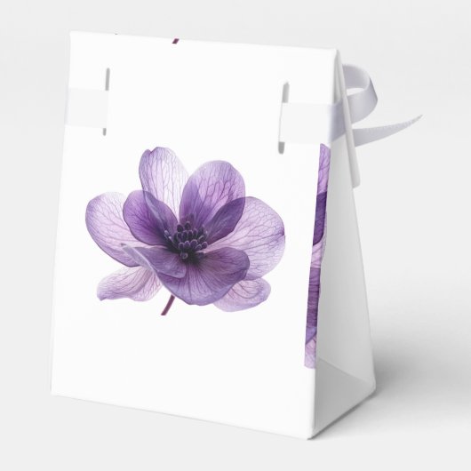 Prachtige Paarse bloemenbruiloft Bedankdoosjes (Achterkant)