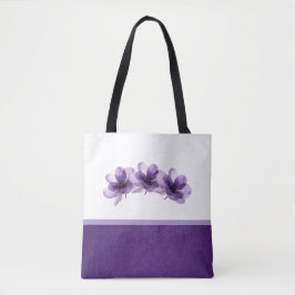 Prachtige Paarse bloemenbruiloft Tote Bag