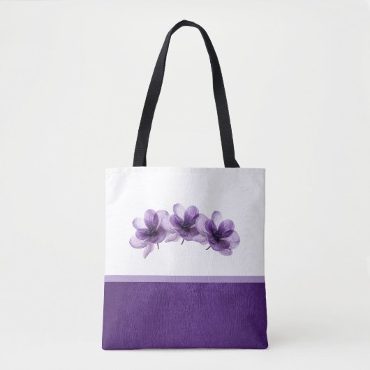 Prachtige Paarse bloemenbruiloft Tote Bag (Voorkant)