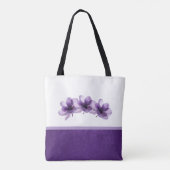 Prachtige Paarse bloemenbruiloft Tote Bag (Achterkant)