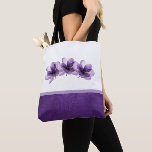 Prachtige Paarse bloemenbruiloft Tote Bag