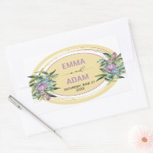 Prachtige Paarse botanische bruiloft