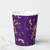 Prachtige Paarse Confetti Sweet 16 Zestien Papieren Bekers (Rechts)